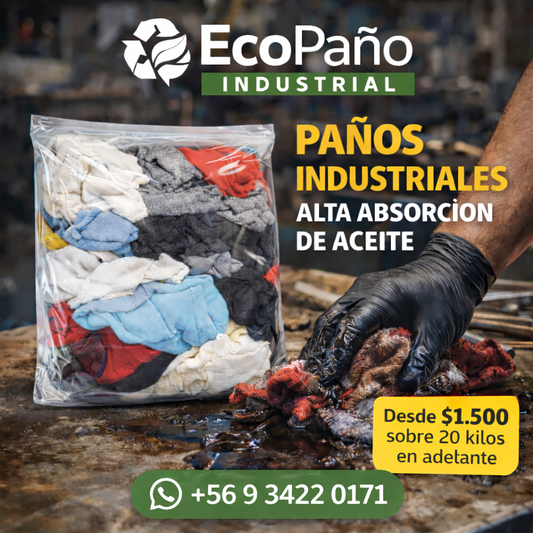 Bolsa 1 Kg paños limpieza industrial